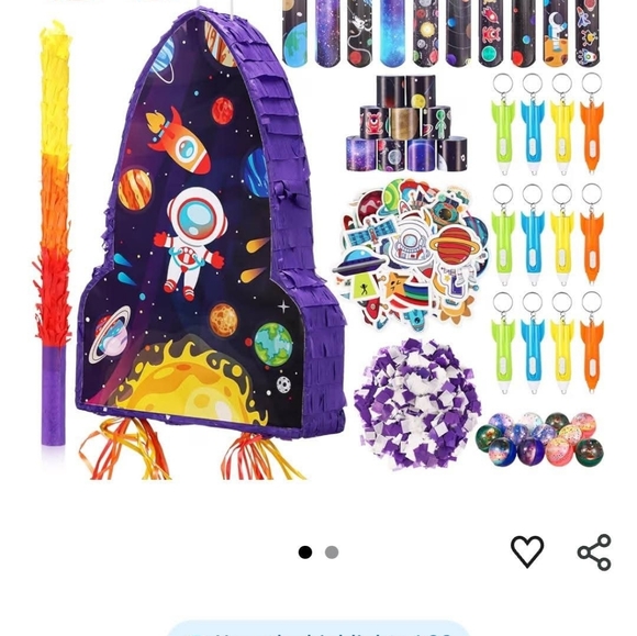 Space Theme Party Pinata And Favors Set - Picture 2 of 3